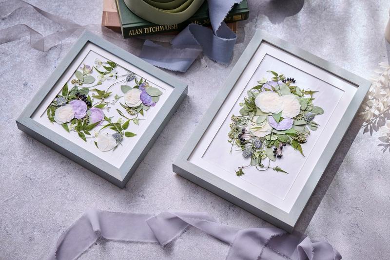 ティフー、花、高級希少画集画、版上サイン入 新品額付 押し花ブーケ制作クリエイター
